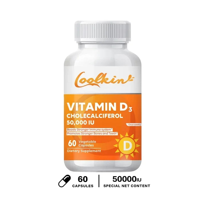 High Potency Vitamin D3 50,000 IU - 120 Vegetarian Capsules