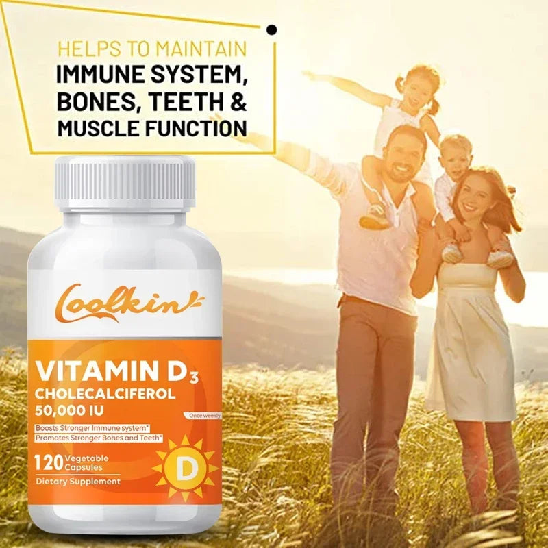 High Potency Vitamin D3 50,000 IU - 120 Vegetarian Capsules