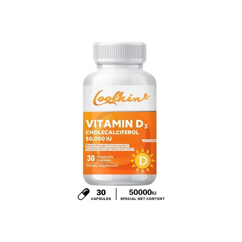 High Potency Vitamin D3 50,000 IU - 120 Vegetarian Capsules