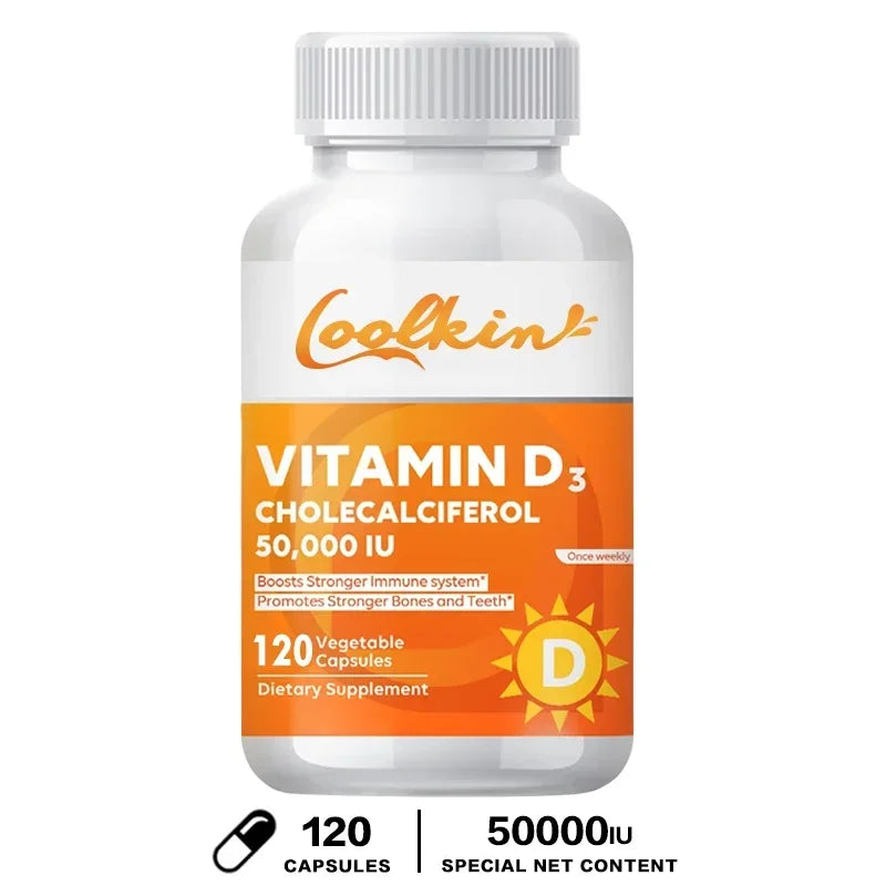 High Potency Vitamin D3 50,000 IU - 120 Vegetarian Capsules